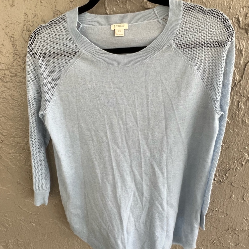 J. Crew Light Blue Crew Neck Sweater